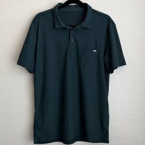Vuori Men's Polo Short Sleeve Shirt Green Large V164